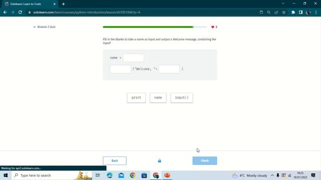 (Code) Sololearn - introduction to python module 2 смотреть онлайн