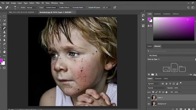 How to photoshop ( using the patch tool) смотреть онлайн