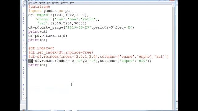 In python Library Pandas inside #dataframe and #series trought created matrix table смотреть онлайн
