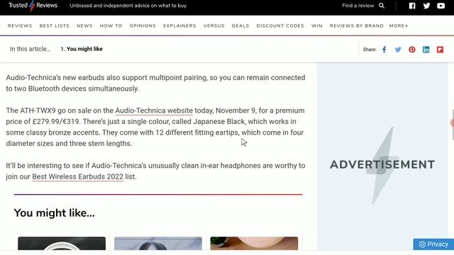 Audio-Technica ATH-TWX9 Debuts with UV Self cleaning Tech, Bluetooth 5.2, IPX4, ANC & 18 Hr battery смотреть онлайн