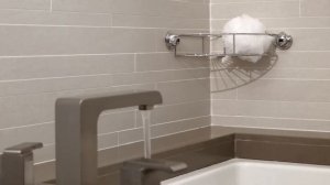 Полка угловая FECA, решетчатая из нержавеющий стали, на вакуумных присосках, в ванную или кухню