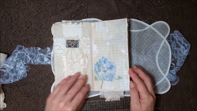 Fabric Covered Journal with Blue Hydrangea graphics смотреть онлайн