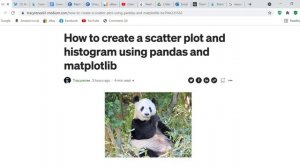 How to create a scatter plot and histogram using pandas and matplotlib  - blog post