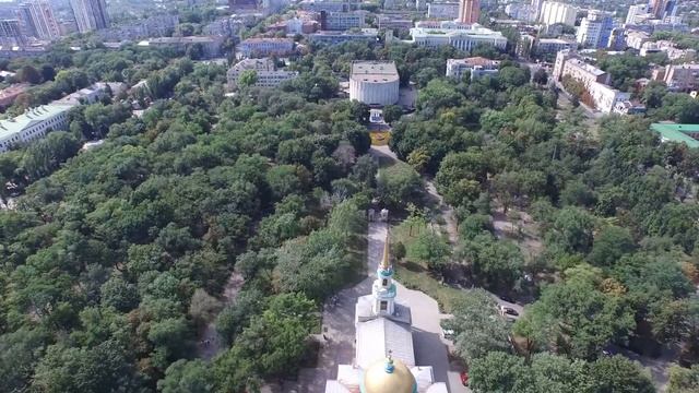Соборная площадь (бывшая Октябрьская площадь), Днепр. Как выглядит площадь Соборная с высоты
