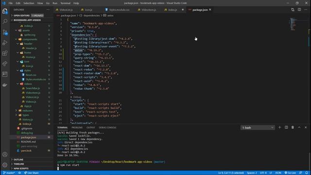 React and Redux Application Adding Bookmarks смотреть онлайн