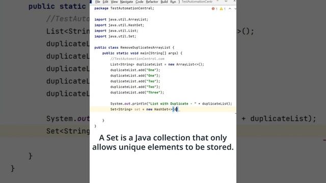 How to Remove All Duplicates from an ArrayList - Java Collections | Java Program Interview Question