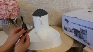 Автоматическая поилка-фонтан для кошек и собак Els Pet с подсветкой - ОБЗОР/КАК собрать АВТОПОИЛКУ?