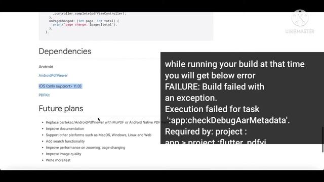 Fixed error execution failed for task ':app:checkDebugAarMetadata' (flutter_pdfview)