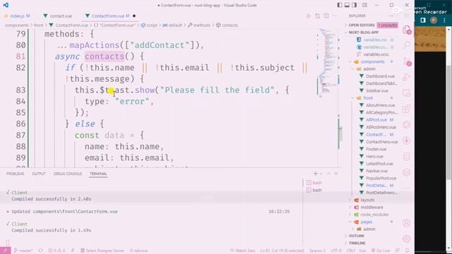 15 Add Contact  Laravel and Nuxtjs