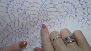 Квадратный мотив _Ажурный ананас_ #29 1 - 6 ряд.