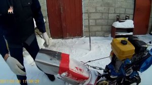 Зимняя эксплуатация мотоблока на примере снегоуборщика.  Доработка снегоуборщика. Уборка снега.