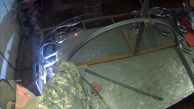 КОЗЫРЕК из поликарбоната.  ХОЛОДНАЯ КОВКА своими руками.