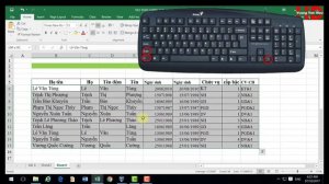 Thủ thuật excel: chọn nhanh VÙNG DỮ LIỆU bằng PHÍM TẮT trong EXCEL