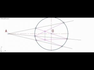 Касательная от точки к окружности (способ 2)