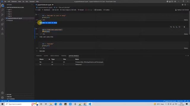 Jupyter Notebook | Working with Code Cell in Visual Studio Code editor