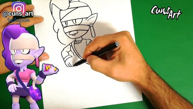 COMO DIBUJAR A EMZ DE BRAWL STARS FÁCIL / how to draw emz смотреть онлайн