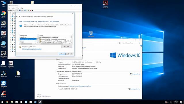 Solved: WIN 10 Belkin N150 Wireless adapter F6D4050 V2 смотреть онлайн
