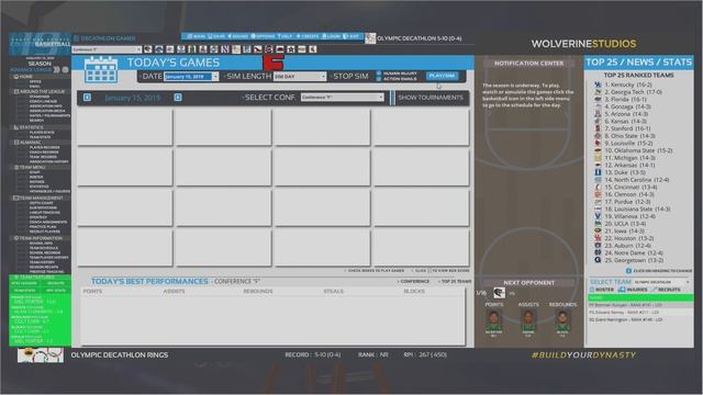 Draft Day College Basketball 2019 - Ep 3 - Conference Play смотреть онлайн