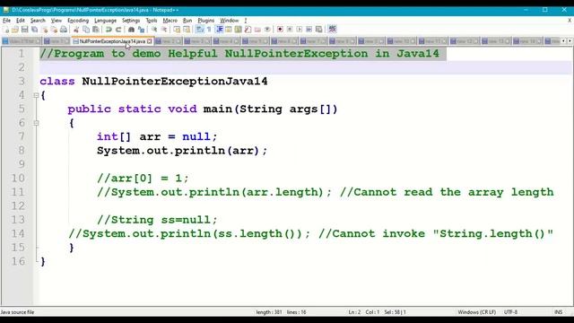 Java NullPointerException (Simplified) in Java14 || Java Exceptions|| Java NullPointerException #37