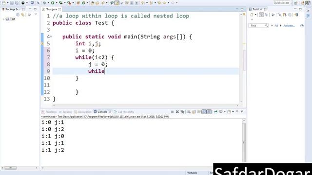 Java Programming Tutorial 22 Nested Loop in Java Step by Step(Urdu/Hindi) смотреть онлайн