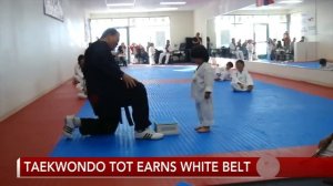 Watch: Toddler adorably earns his Taekwondo white belt