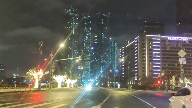 Ночная Москва в Новогодние праздники