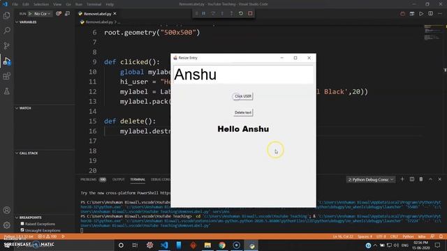 Remove Labels and Find State Label in TKinter - Python Tutorial (2020) #18