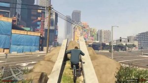 ТРЮКИ И ПРИКОЛЫ НА ВЕЛОСИПЕДЕ BMX ГТА 5 █ GTA 5