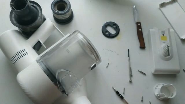 Разборка вертикального беспроводного пылесоса и АКБ Dreame V9