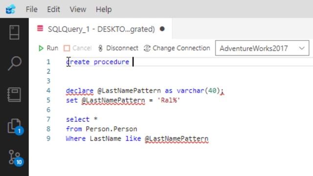 Using Variables in SQL Queries for Scripts and SQLServer Stored Procedures | Essential SQL смотреть онлайн