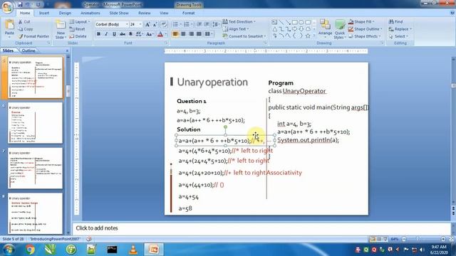 Unary Operator in java programming