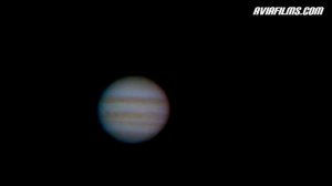 Jupiter telescope view: Jupiter through 8-inch telescope