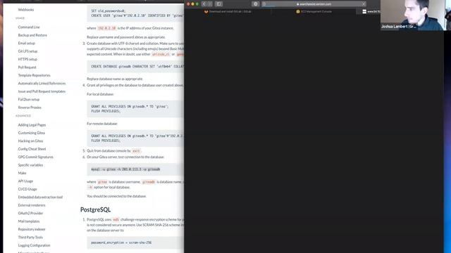Installation walkthrough experience for both Gitea and GitLab