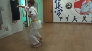 Ката. Тайкиоку соно ни. Техника кихон каратэ Киокусинкай.