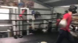 Darren Morris sparring