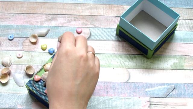 DIY СУПЕР ИДЕЯ для декорирования коробочки ракушками! || Mixed Media Box // Шкатулка декор