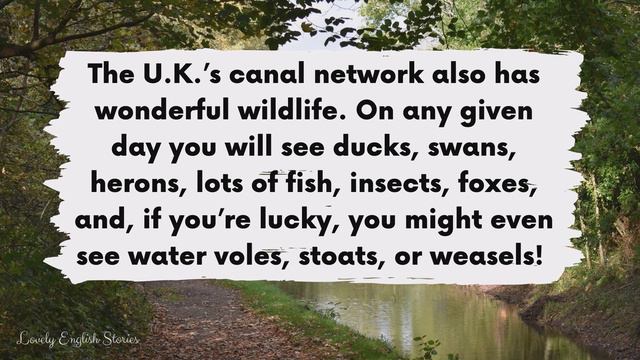 INTERMEDIATE ENGLISH STORY🚶♀️A Canal Walk🚶♀️B1 – B2 | Level 3 – 4 | BRITISH ENGLISH WITH SUBTITLE