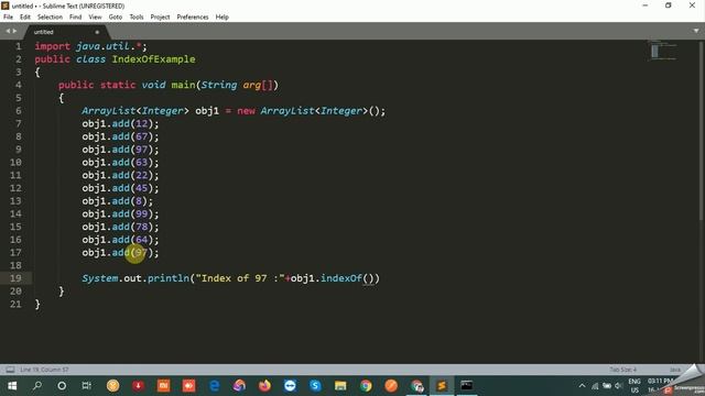 #1.12 Java Collections Framework in Hindi | ArrayList indexOf() Method and lastIndexOf() Method