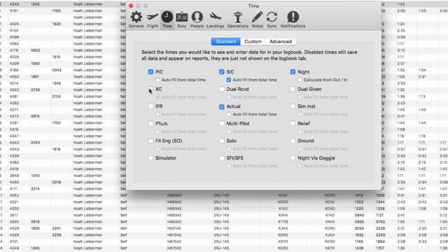 LogTen Pro: Customizing your pilot logbook for Mac