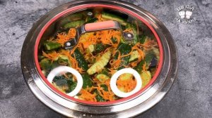 Огурцы по корейски на зиму | Простой рецепт заготовки салата из огурцов | Маринованные огурцы