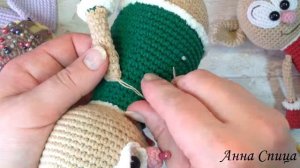 Как сшивать игрушки амигуруми: плоские детали по горизонтали. Выпуск №  39.