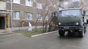 Сводный отряд специалистов РХБ защиты Ясненского ракетного соединения приступил к дезинфекции постра