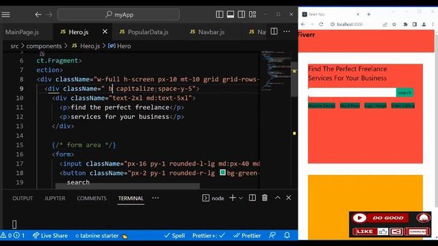 6. Simple Landing Page with React Hooks for beginners смотреть онлайн