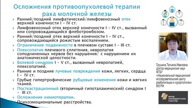 Программы и методы реабилитации больных раком молочной железы смотреть онлайн