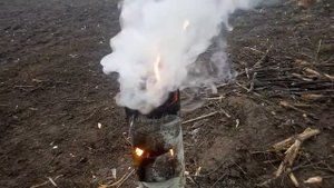 Печка щепочница тест на природе