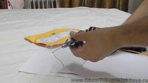 Устройство для шитья кожи. Шило с нитками. Распаковка покупок из Китая 2016.