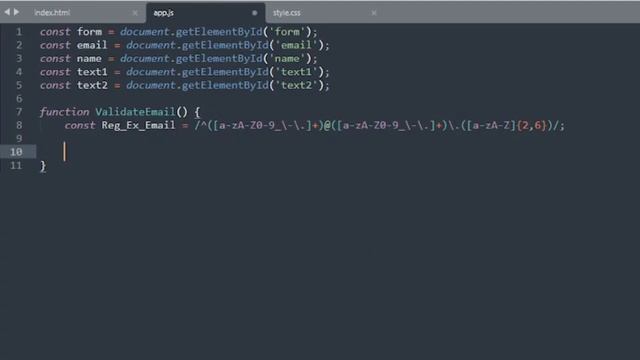 VALIDATE EMAIL AND NAME USING REGEX IN JAVASCRIPT | Regular Expressions In JavaScript |Ep 2|