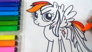 Как нарисовать пони - My Little Pony - Радуга Дэш. Рисуем и разукрашиваем Рэйнбоу Дэш