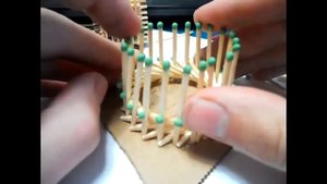 Самое маленькое колесо из спичек без клея Подробный видео урок + шаблон
