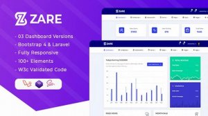 Zare - Bootstrap 4 + Laravel Admin Dashboard Template | Themeforest Website Templates and Themes